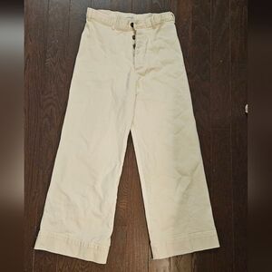 The GREAT Wide-Leg Cream Pants